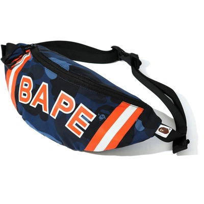 Pre-owned Bape Color Camo Waist Bag (ss20) Navy