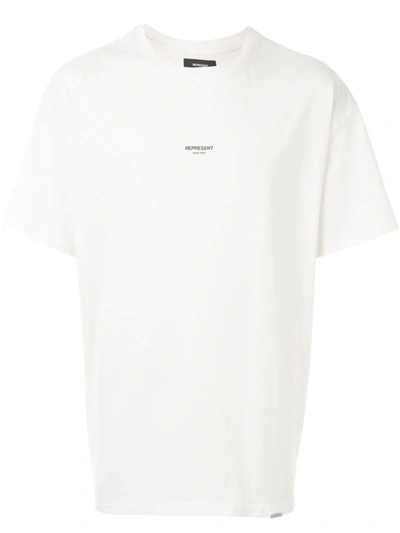 Represent Logo-print Cotton T-shirt In White