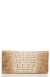 Brahmin Ady Croc Embossed Leather Wallet In Praline