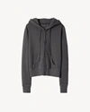 Nili Lotan Callie Zip Up Hoodie In Gunmetal