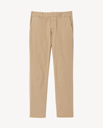 Nili Lotan East Hampton Cropped Stretch-cotton Twill Slim-leg Pants In Desert Sand