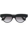 Victoria Beckham 53mm Gradient Cat Eye Sunglasses In Black