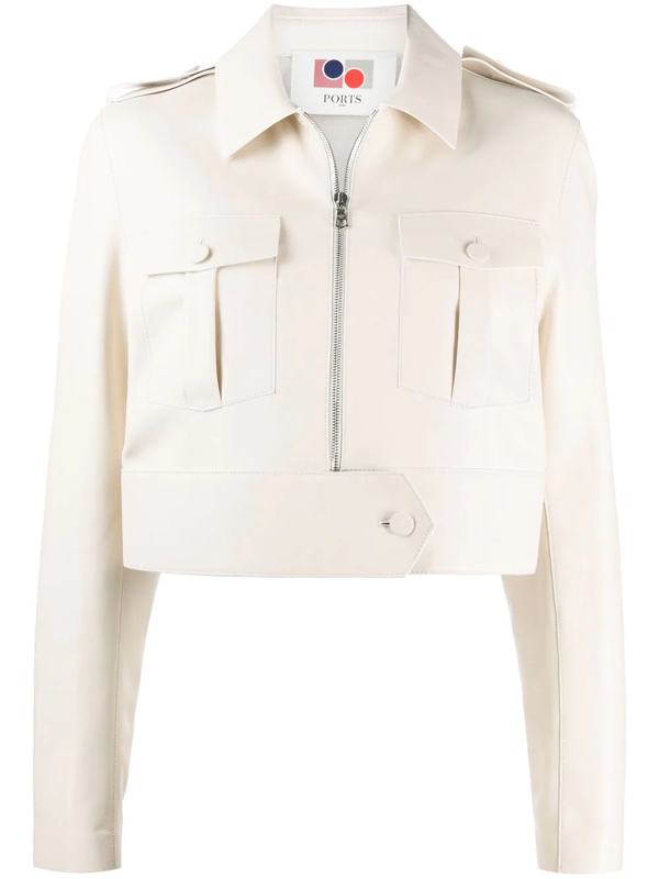 cropped zip up