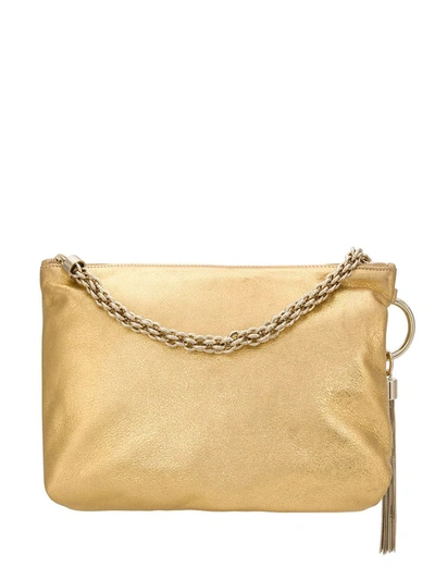 Jimmy Choo Callie Metallic Leather Bag In Gold