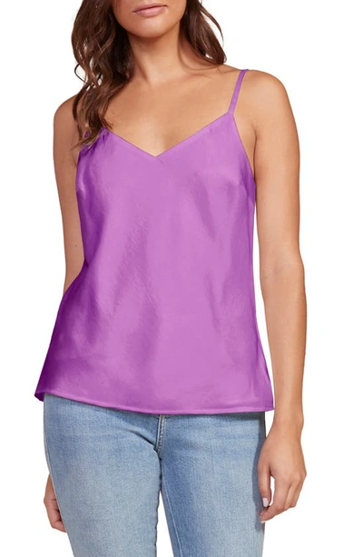 Cupcakes And Cashmere Dottie Satin Camisole In Violet