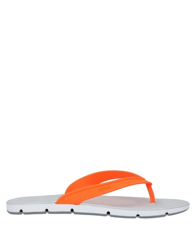 Swims Ghree Points Thong Sandals In Orange White