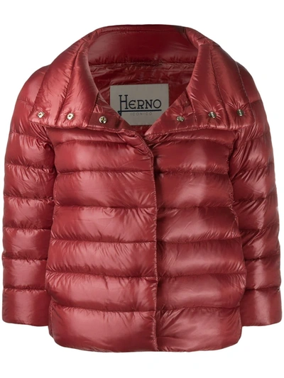 Herno Sofia Quilted Puffer Jacket In Red ModeSens