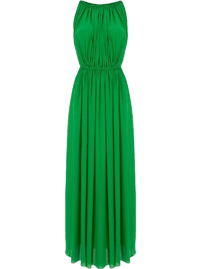 Gianluca Capannolo Virna Sleeveless Pleated Dress In Green
