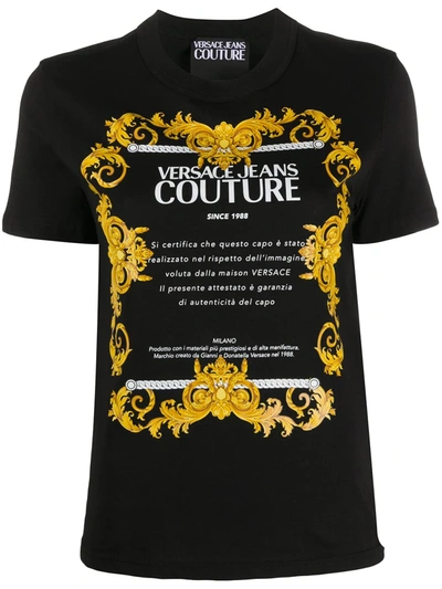 Versace Jeans Couture Graphic Print T-shirt In Black