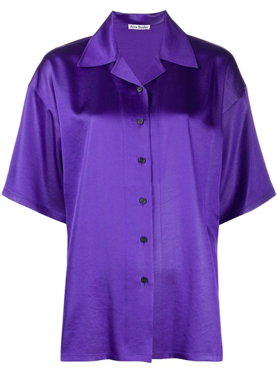 Acne Studios Button-front Shirt In Purple