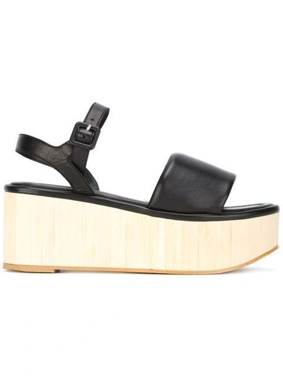 Robert Clergerie Platform Buckled Sandals In Black