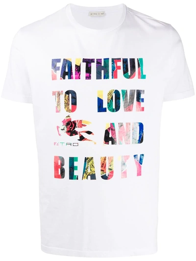 Etro Faithful To Love And Beauty T-shirt In White