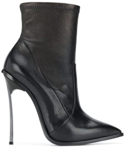 Casadei Blade Ankle Boots In Black