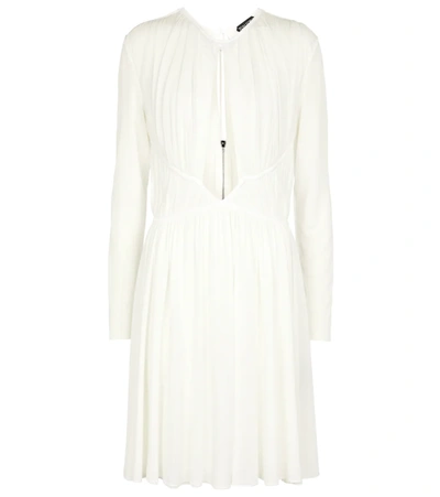 Tom Ford Rouched Crepe Jersey Mini Dress In White