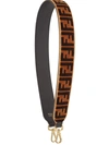 Fendi Strap You Logo Guitar Strap In Brown