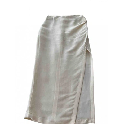 Pre-owned Off-white Silk Mid-length Skirt In Other