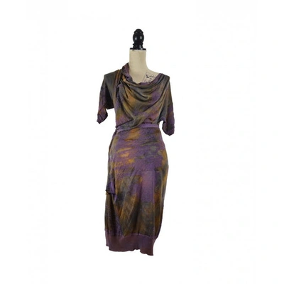 Pre-owned Vivienne Westwood Silk Mid-length Dress In Multicolour