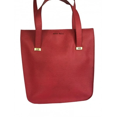Pre-owned Nina Ricci Red Leather Handbag