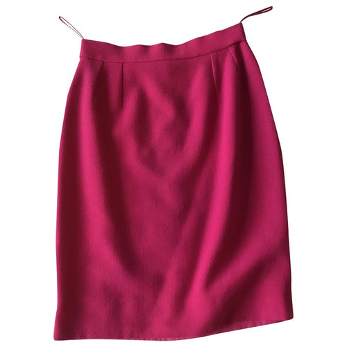 Pre-owned Dior Pink Wool Skirt | ModeSens