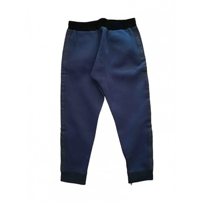 Pre-owned Lords & Fools Trousers In Navy