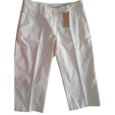 Pre-owned Michael Kors Trousers In White