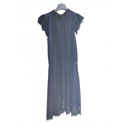 Pre-owned Just Cavalli Silk Mid-length Dress In Purple