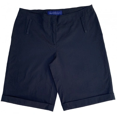 Pre-owned Trussardi Jeans Blue Cotton - Elasthane Shorts