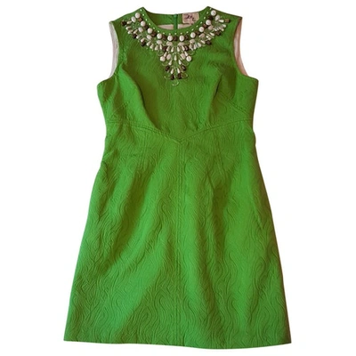 Pre-owned Milly Mini Dress In Green