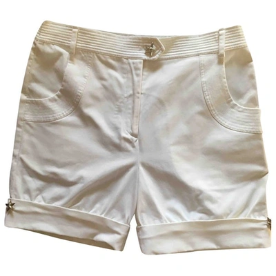 Pre-owned Francesco Scognamiglio White Cotton - Elasthane Shorts