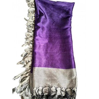Pre-owned Dries Van Noten Purple Silk Scarf
