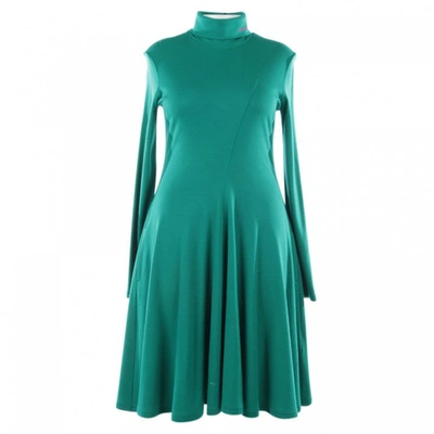 Pre-owned Calvin Klein Wool Dress In Green