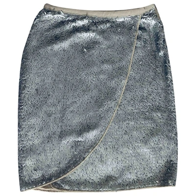 Pre-owned Schumacher Silk Mid-length Skirt In Silver