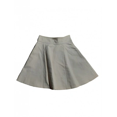 Pre-owned Kate Spade Mini Skirt In Ecru