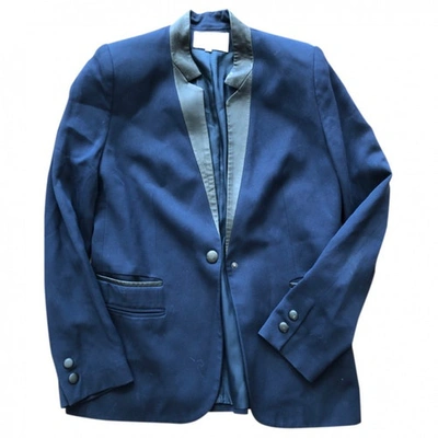 Pre-owned Sandro Navy Cotton Jacket