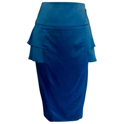 Pre-owned Reiss Mid-length Skirt In Turquoise