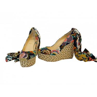 Pre-owned Christian Louboutin Cloth Heels In Multicolour