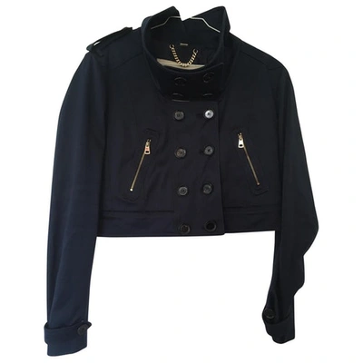 Pre-owned Burberry Blue Cotton Jacket