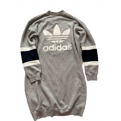 Pre-owned Adidas Originals Mid-length Dress In Grey