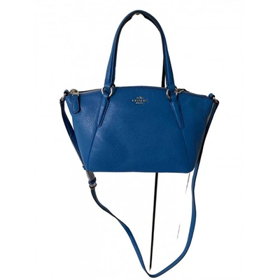 Pre-owned Coach Blue Leather Handbag