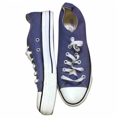 Pre-owned Converse Purple Cloth Trainers
