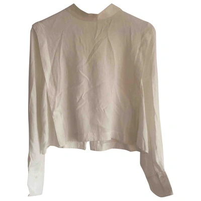 Pre-owned Sandro White Viscose Top