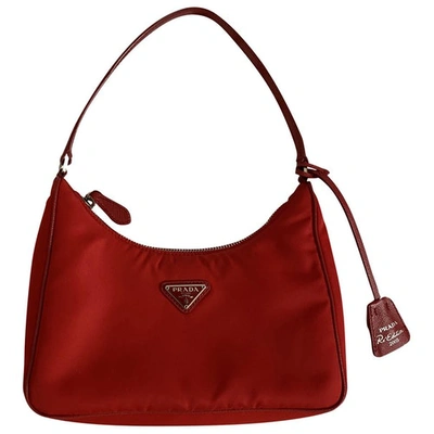 Pre-owned Prada Tessuto  Red Cloth Handbag