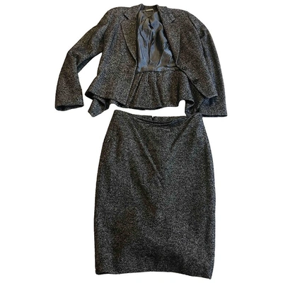 Pre-owned Alexander Mcqueen Wool Skirt Suit In Grey