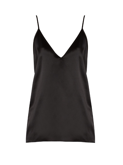 black v neck cami