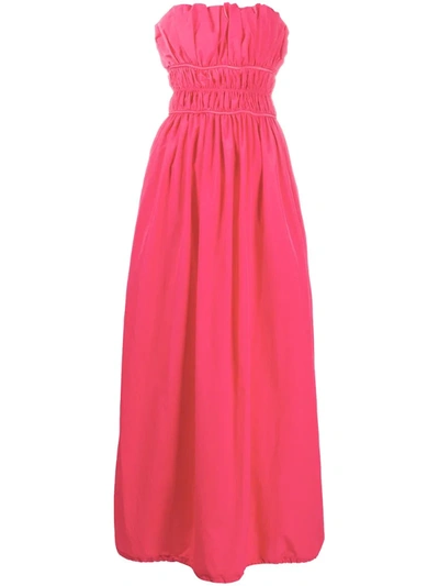 Kenzo Strapless Maxi Dress In Pink