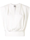 3.1 Phillip Lim / フィリップ リム Padded Shoulder French Terry Top In White