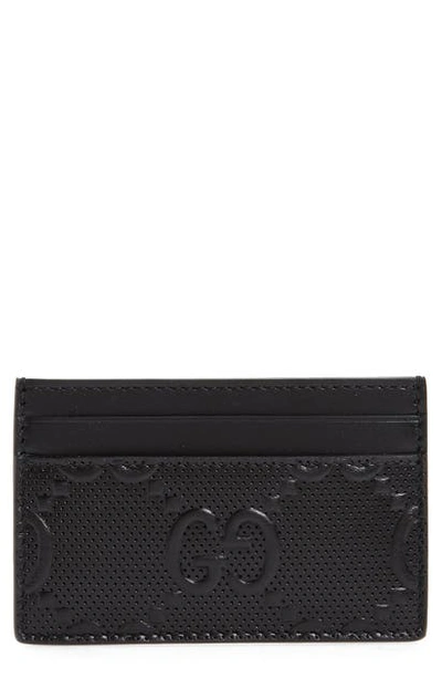 Gucci Tennis Leather Card Case In Black