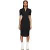 Helmut Lang Ribbed-knit Midi Dress In Basalt Black