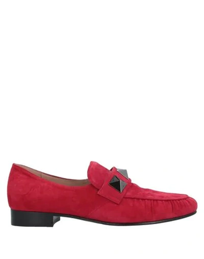 Valentino Garavani Loafers In Brick Red