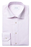 Eton Contemporary Fit Micro Stripe Shirt In Pink Red